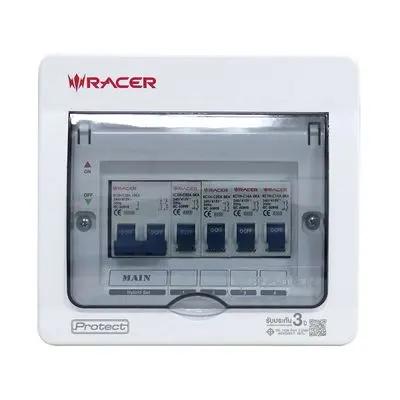 Consumer Unit 4 Ways RACER PROTECT Power 50A White