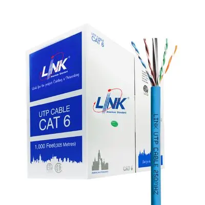 Lan Cable CAT6 LINK US-9106A Length 305 m Blue