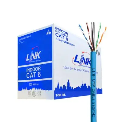 Lan Cable CAT6 LINK US-9106BLSZH-1 Length 100 m Blue