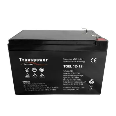 Hybrid Gel Deep Cycle Battery TRANSPOWER TGEL12-12 Voltage 12V 12A