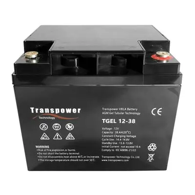 Hybrid Gel Deep Cycle Battery TRANSPOWER TGEL12-38 Voltage 12V 38A