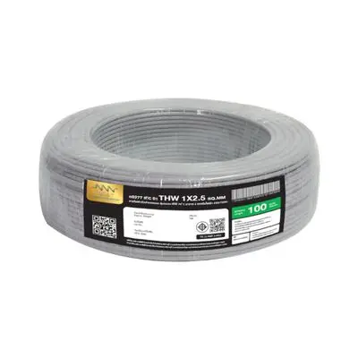 NNN GOLD Electric Cable (IEC 01 THW), 1 x 2.5 Sq.mm., Lenght 100 Meter, Grey