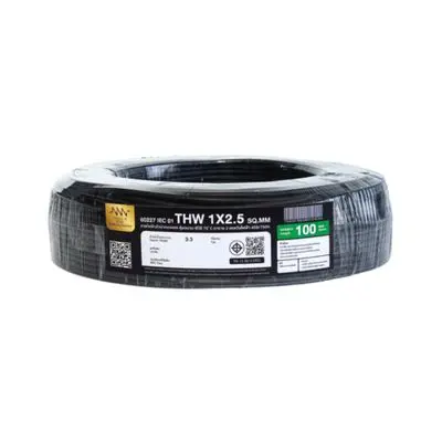 NNN GOLD Electric Cable (IEC 01 THW), 1 x 2.5 Sq.mm., Lenght 100 Meter, Black