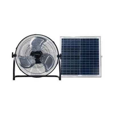 LUMIRA DC Solar Fan with Battery (LFN-035), 14 Inches, Black Color