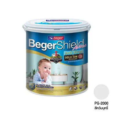 Ceiling Paint BEGER BEGERSHIELD AIR FRESH ANTI-VIRUS GOLD ION 15+ GOLD ION Size 3.5 Liter Smoky Grey