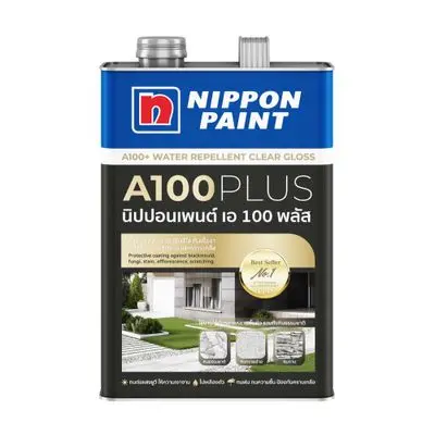 Acrylic Gloss Coating Gloss Paint NIPPON PAINT รุ่น A-100 Plus Size 1 Gallon Clear