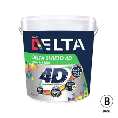 สีน้ำภายใน ชนิดเนียน DELTA รุ่น Delta Shield 4D ขนาด 2.5 แกลลอน สีเบส B