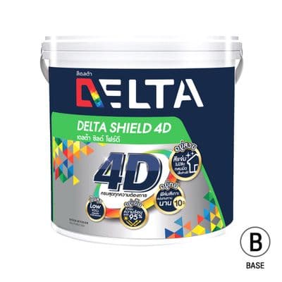สีน้ำภายใน ชนิดเนียน DELTA รุ่น Delta Shield 4D ขนาด 1 แกลลอน สีเบส B