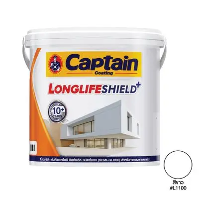 CAPTAIN Exterior Paint SG (LONGLIFE SHIELD+), 1 gallon, White #L1100