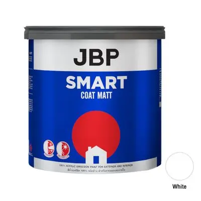 JBP Exterior Paint Matt (Smart Coat), 1 Gallon, White Color #EX200