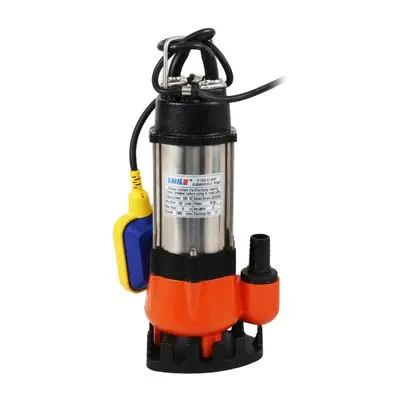 Submersible Sewage Pump with Float Valve 180 Watts SMILE SM-V180F Size 1-1/4 Inch Silver