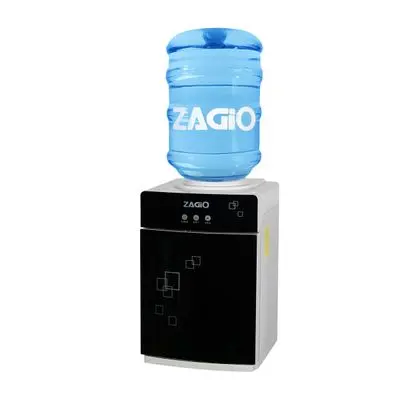 ตู้ทำน้ำเย็น-น้ำร้อน (ตั้งโต๊ะ) พร้อมถัง 12 ลิตร ZAGIO รุ่น ZA-8267 YLR-2-JXT-5 สีดำ