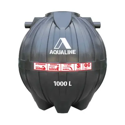 AQUALINE Premium Septic Tank 1,000 Liter (241-AQL-PP-BK 1000) Black