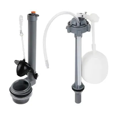 Toilet Flush Valve Set For 2 Pcs EXCEL EC-VP243 Grey - Orange