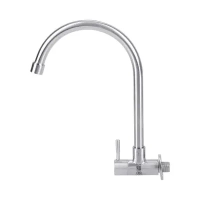 DUSS Wall Mounted Curve Zinc Faucet SN12 Stainless