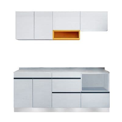 MJ Compact Set Flat top (HG-CS02050X-WW), 205 cm, White wood