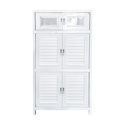 ADVANCED Multipurpose Kitchen Cabinet (Sweet), 89 x 50.2 x 179 cm, White