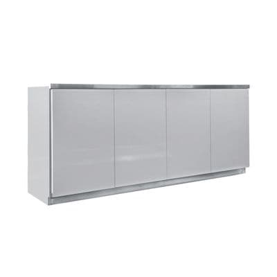 MILANO 4-door Modular Hanging Cabinet (HC2-HG 40), 162.5 x 35.5 x 67.5, Silver