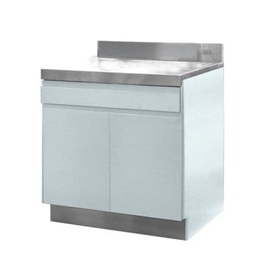 MILANO 2 Doors Standing Cabinet Smooth Top (KC1-HG 30 TSS), 61.5 x 61 x 83 cm., Silver