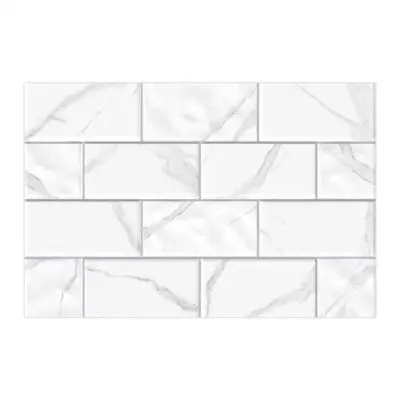 MONET Ceramics Wall Tiles (LEVY MARBLE), 20 x 30 cm., 16 Pcs./Box, White Color