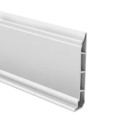 Baseboard CHAWAKORN Plain Size 8 x 240 x 0.6 cm White