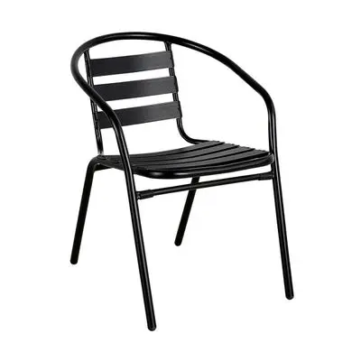 เก้าอี้เหล็กผสมอะลูมิเนียม FONTE รุ่น WR-B022C สีดำ