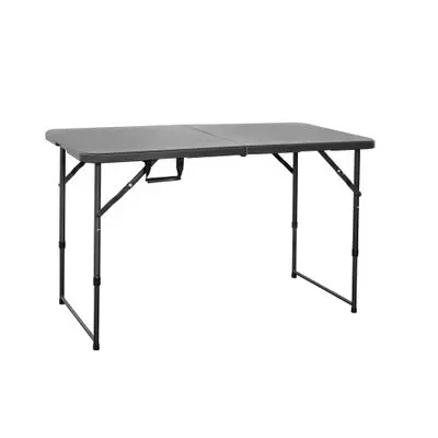 HDPE Folding Table with Height Adjustable Leg FONTE NZK-120H-GY size 120 x 60 x 90 cm Grey