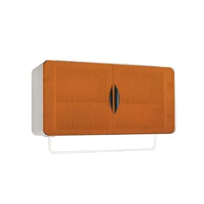 KIOSK Hanging Wardrobe - Horizontal (PW-02) 80 x 35 x 40 cm, White - Orange