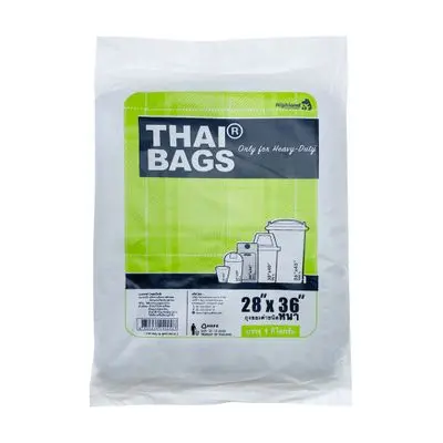 Rubbish Bags 1 KG. THAI BAG Size 28 x 36 Inch. Black
