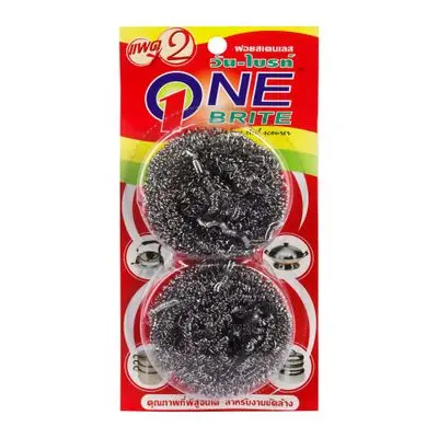 Stainless Scourer Poly - Brite No. 205-22 Size 9 G. (Pack 2 Pcs.) Stainless