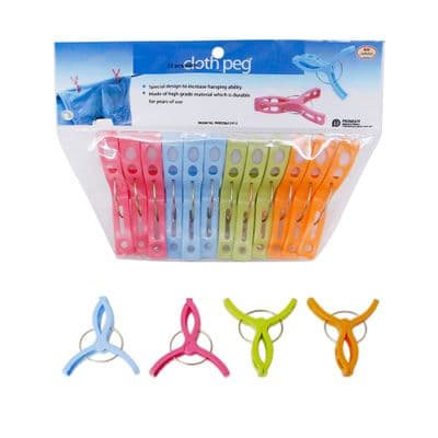 Cloth Hangers PIONEER PN9078X12 (Pack 12 Pcs.) Assorted Color