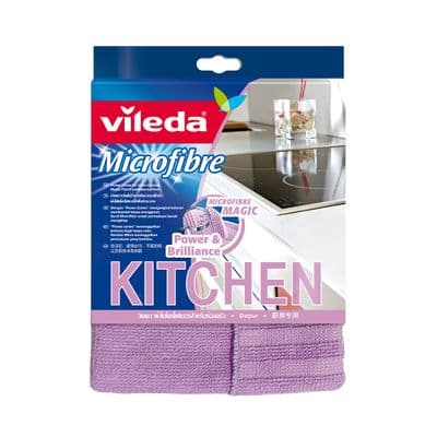 ผ้าไมโครไฟเบอร์สำหรับห้องครัว VILEDA รุ่น (435) สีม่วง