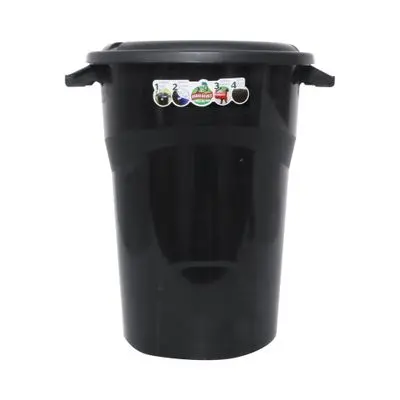 Plastic Bucket with Lid BIG ONE No. 50666/1 Size 66 Litre Black