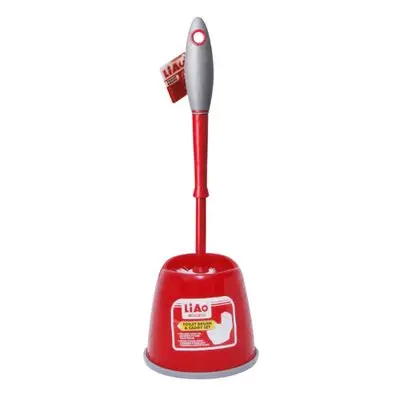 Toilet Brush LIAO D130031 Size 40 CM. Red - Grey