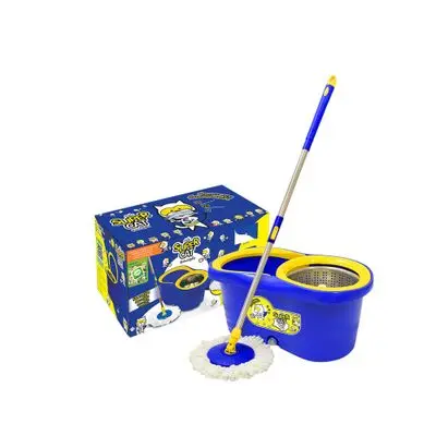 Spinning Bucket with Mop SUPERCAT Cat Mopper Blue (Free Floor Mop Ocean Breeze Scent)