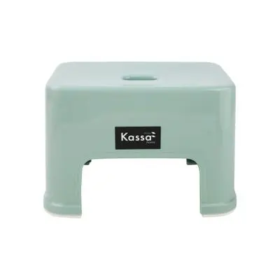 เก้าอี้พลาสติกสี่เหลี่ยมทรงเตี้ย KASSA HOME รุ่น 1163 สีเขียว
