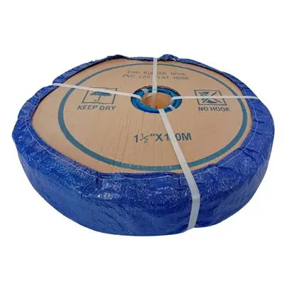 PVC Lay Flat Hose (Cutting Per Meter) THAI RUBBER HOSE Size 1 1/2 Inch x 1 Meter Blue