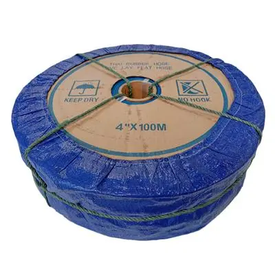 PVC Lay Flat Hose (Cutting Per Meter) THAI RUBBER HOSE Size 4 Inch x 1 Meter Blue