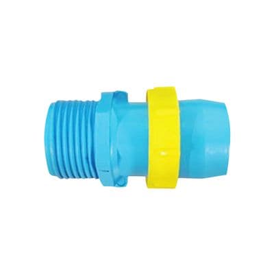 Straight Connector Sprayer Tape Male Thread CHAIYO No. 352-22 Size 1 Inch (Pack 2 Pcs) Blue