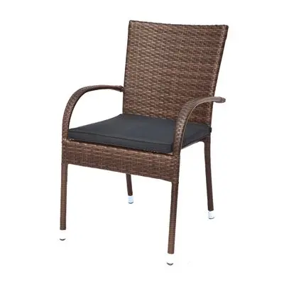 เก้าอี้ทานข้าวหวายเทียม Fonte รุ่น GC-1867A-SRP ขนาด 56.5 x 63.5 x 89  ซม. สีน้ำตาล