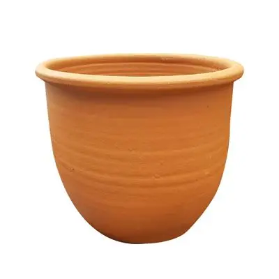 Clay Pot Round Rim BOONTHAM Size 10 Inches Orange