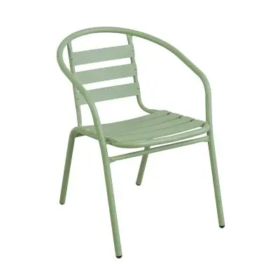 เก้าอี้เหล็กผสมอะลูมิเนียม FONTE รุ่น SC-017C-G สีเขียว