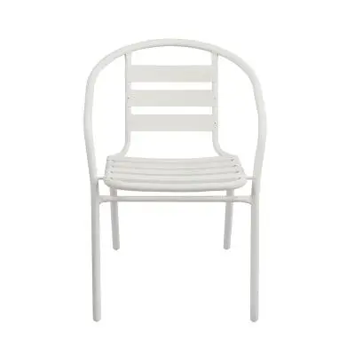 เก้าอี้เหล็กผสมอะลูมิเนียม FONTE รุ่น SC-017C-W ขนาด 54 x 62 x 74 ซม. สีขาว