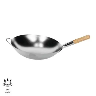 Stainless Deep Fry Pan SEAGULL Venice Size 36 cm Silver