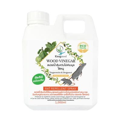 Wood Vinegar Rat Repellent Spray Refill KIENGMOOL Bergamot & Peppermint scent Size 1,000 ml White