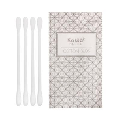 Cotton Buds Packed with 4 Sticks KASSA HOTEL (Pack 24 pcs.) White