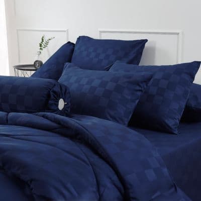 STAMPS Bed Set with Comforter (SQ2), 3.5 ft., 4 pcs./set, Blue Color