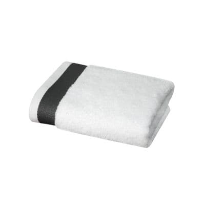 SWENY Hair Towel (Hotel Hybrid), 15 x 30 Inch, White - Grey Color