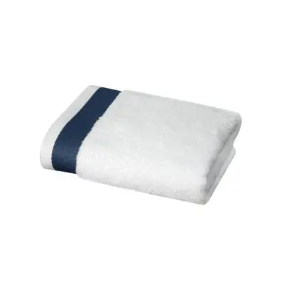 SWENY Hair Towel (Hotel Hybrid), 15 x 30 Inch, White - Blue Color