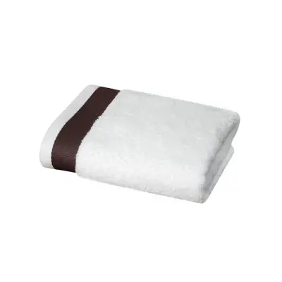 SWENY Hair Towel (Hotel Hybrid), 15 x 30 Inch, White - Brown Color